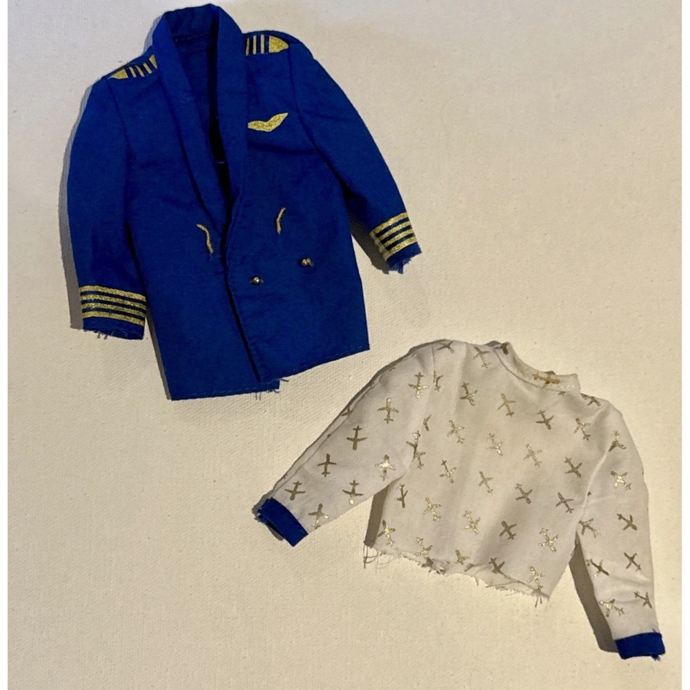 Vintage Mattel Barbie‎ Ken Clothes Airplane Pilot Jumpsuit Modified